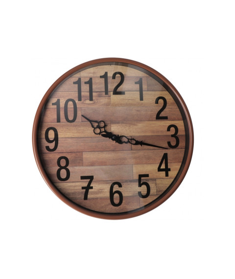 Ceas de perete din plastic Optima ANTIQUE, culoare lemn